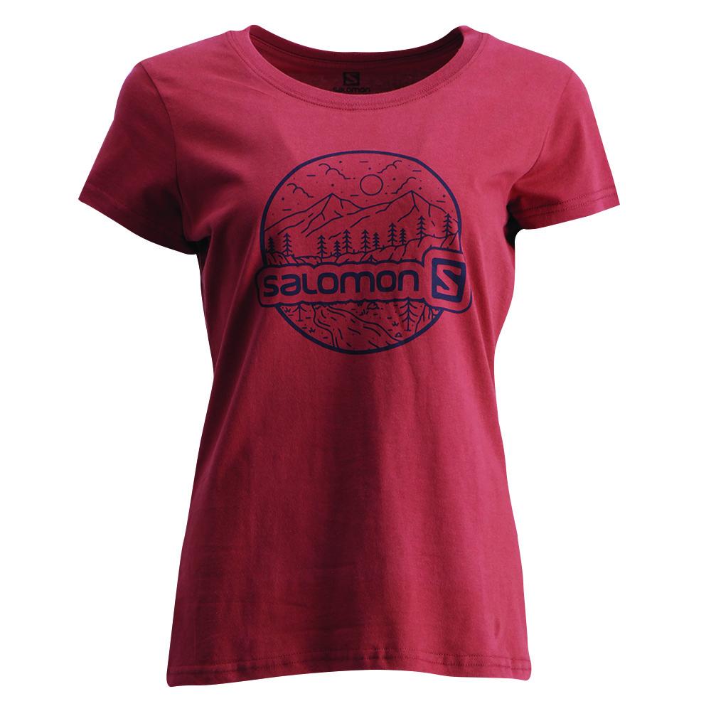 SALOMON MORNING DEW SS W Philippines - Women's Tee Shirts - Fuchsia | 290138-WIE